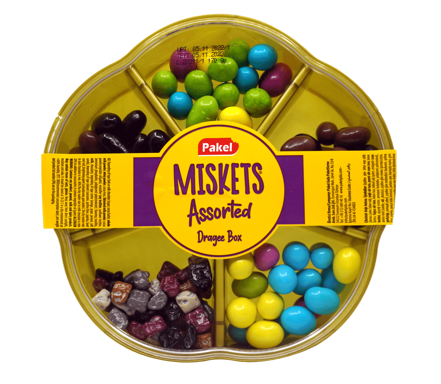 Miskets Mix Draje Assorted 5 Gözlü Kutu