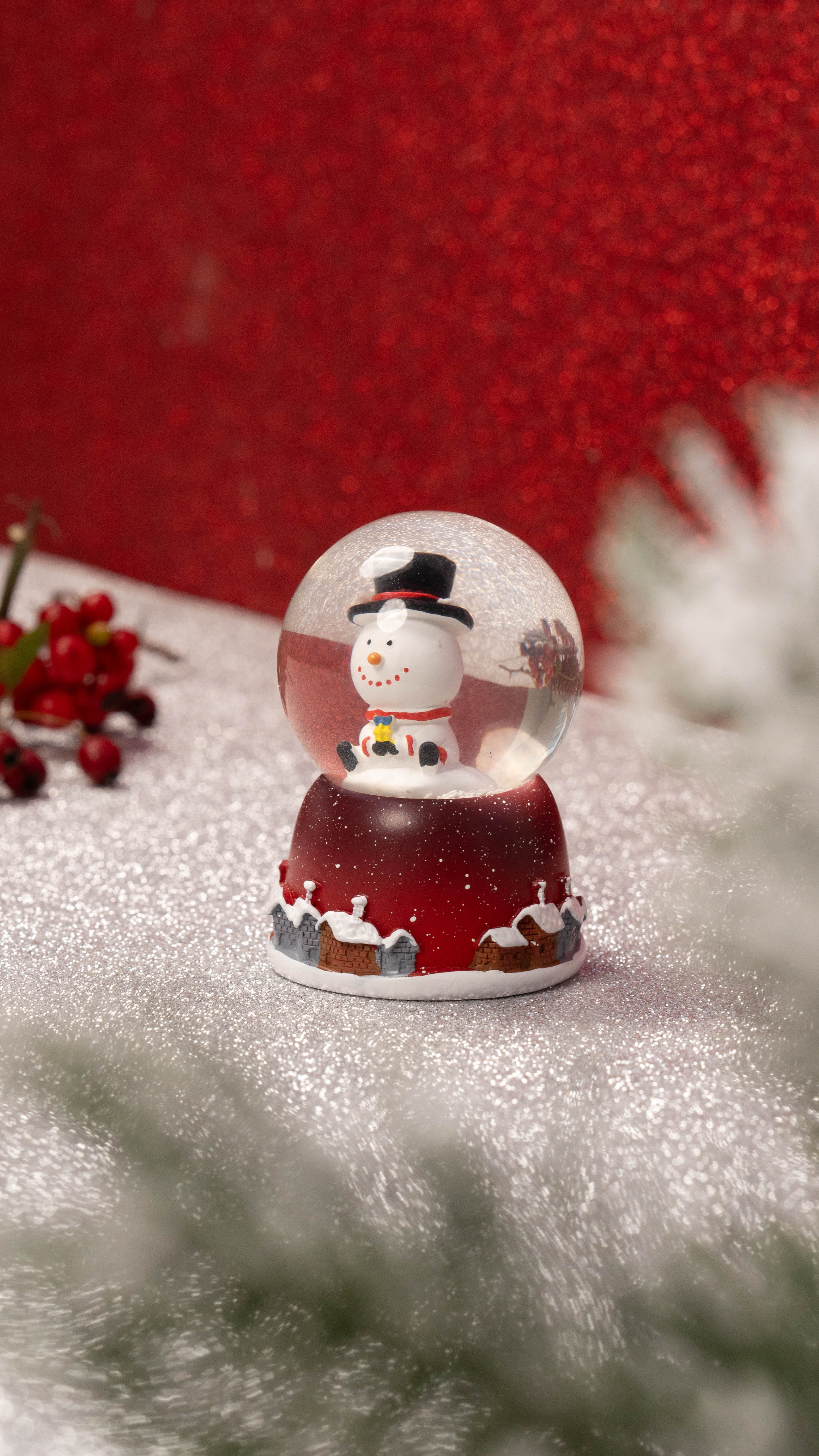 Taros Orta Boy Işıklı Kardan Adam Kar Küresi (9347)