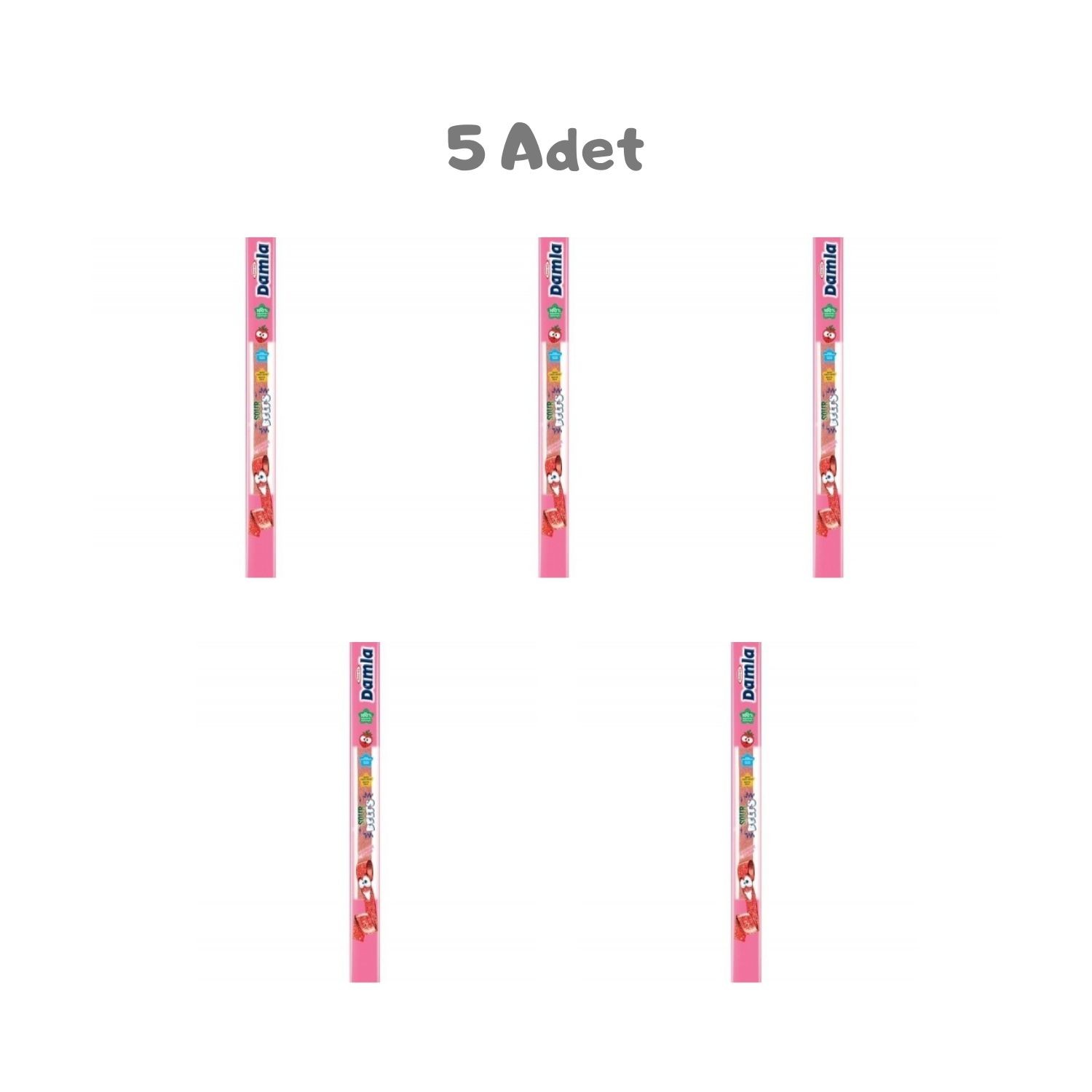 Damla Sour Belts Çilekli 15 gr 5 Adet