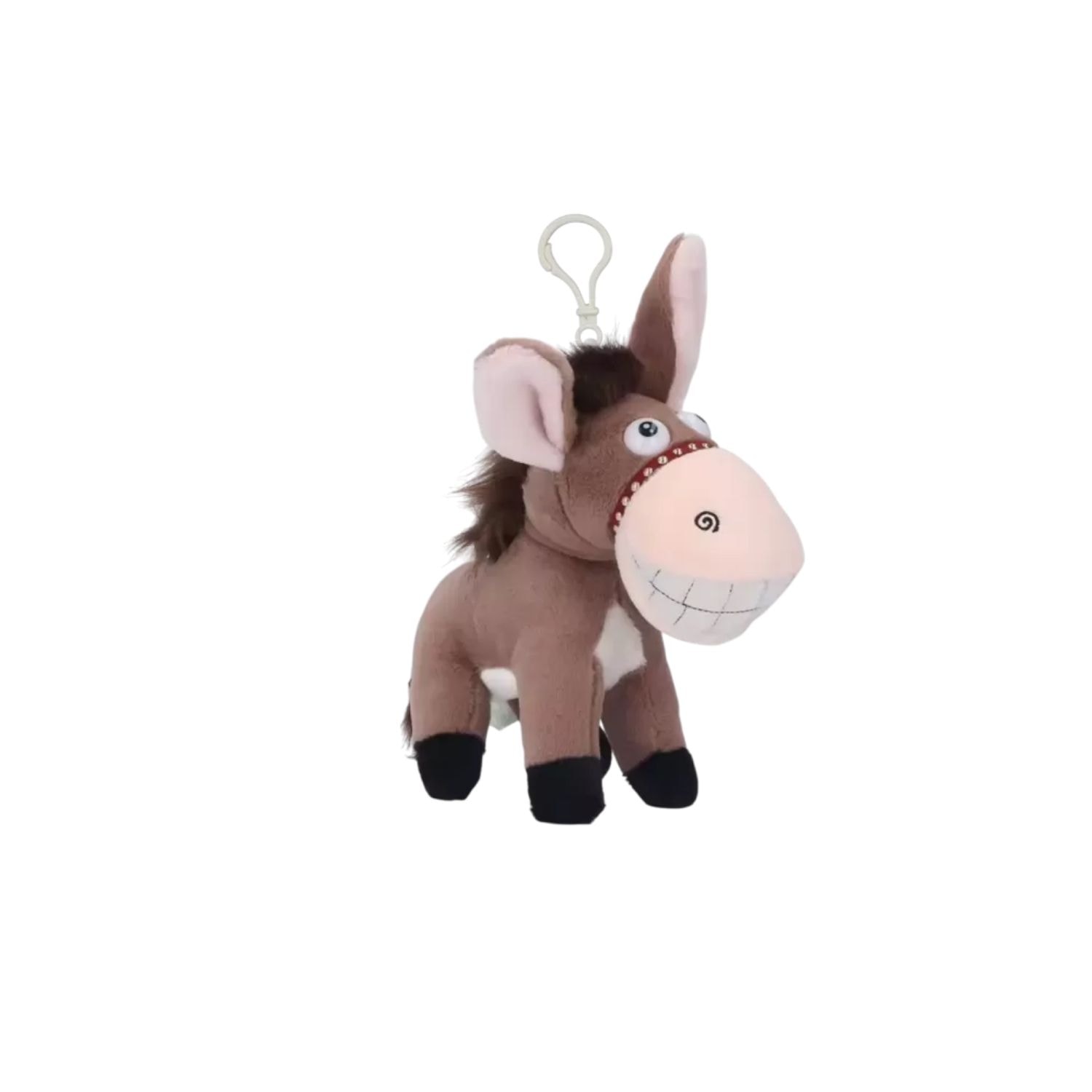 Eşek Peluş Oyuncak Anahtarlık Kahverengi 12 cm