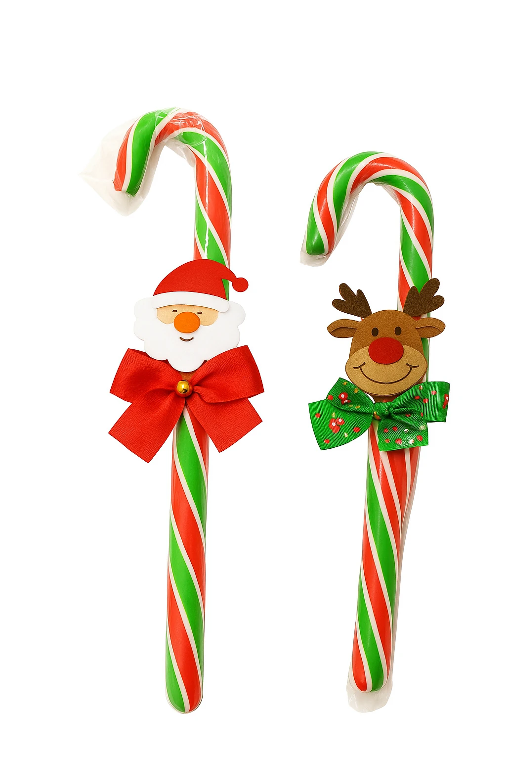 CandyZoo Dev Yılbaşı Süslü Figürlü Baston Şeker 120-130 Gr. 2 Adet