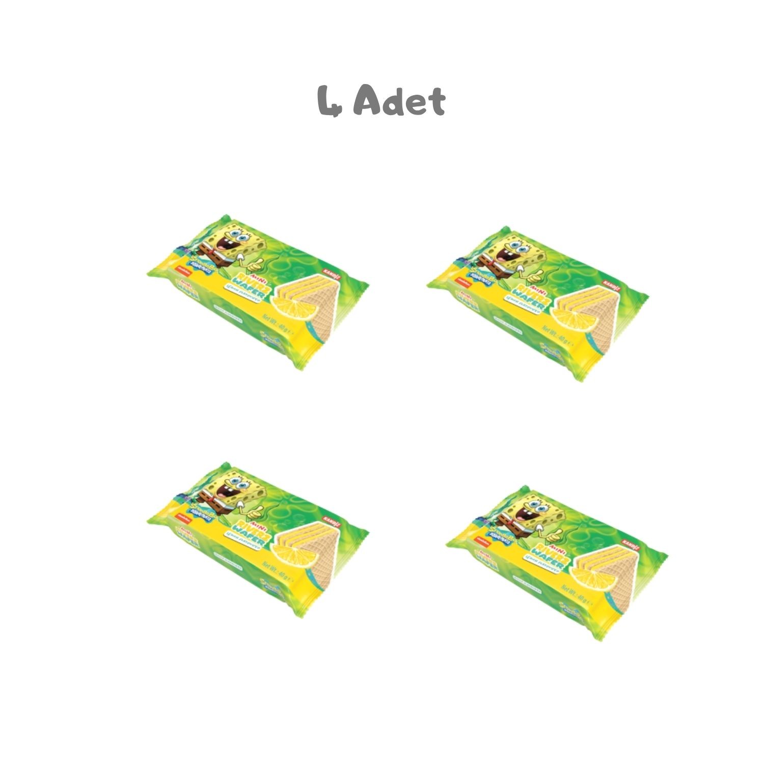 Riverz Wafer Lemon Sponge Bob 40 Gr. 4 Adet