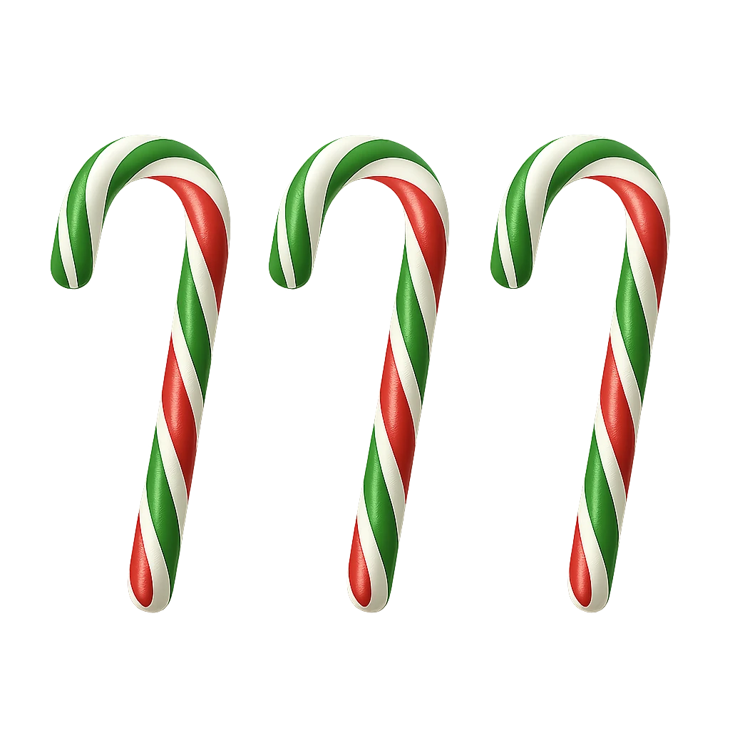 CandyZoo Yılbaşı Baston Şeker 30 Gr. 3 Adet