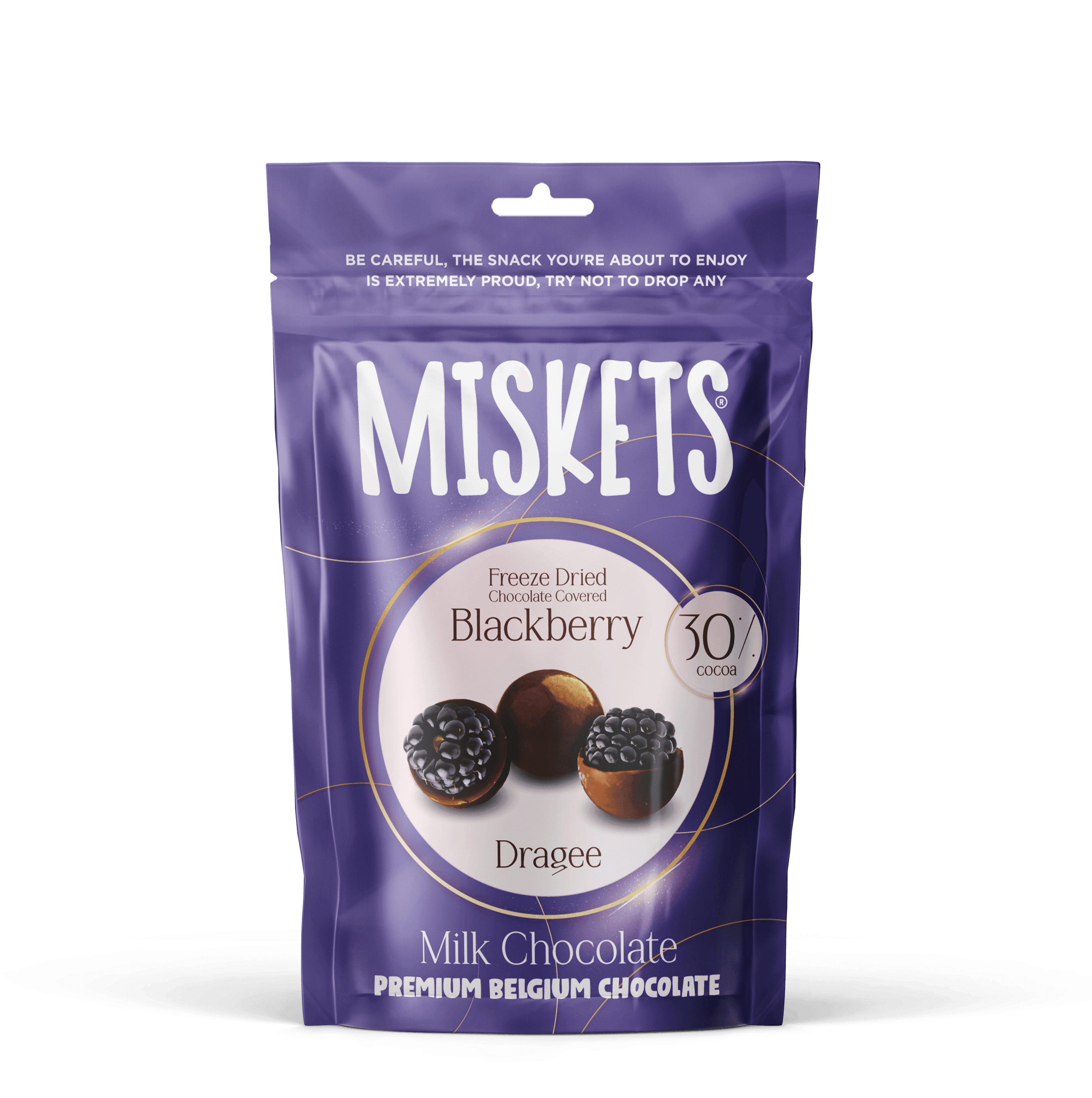Miskets Sütlü Çikolata Kaplı Freeze Dried Böğürtlen 80g