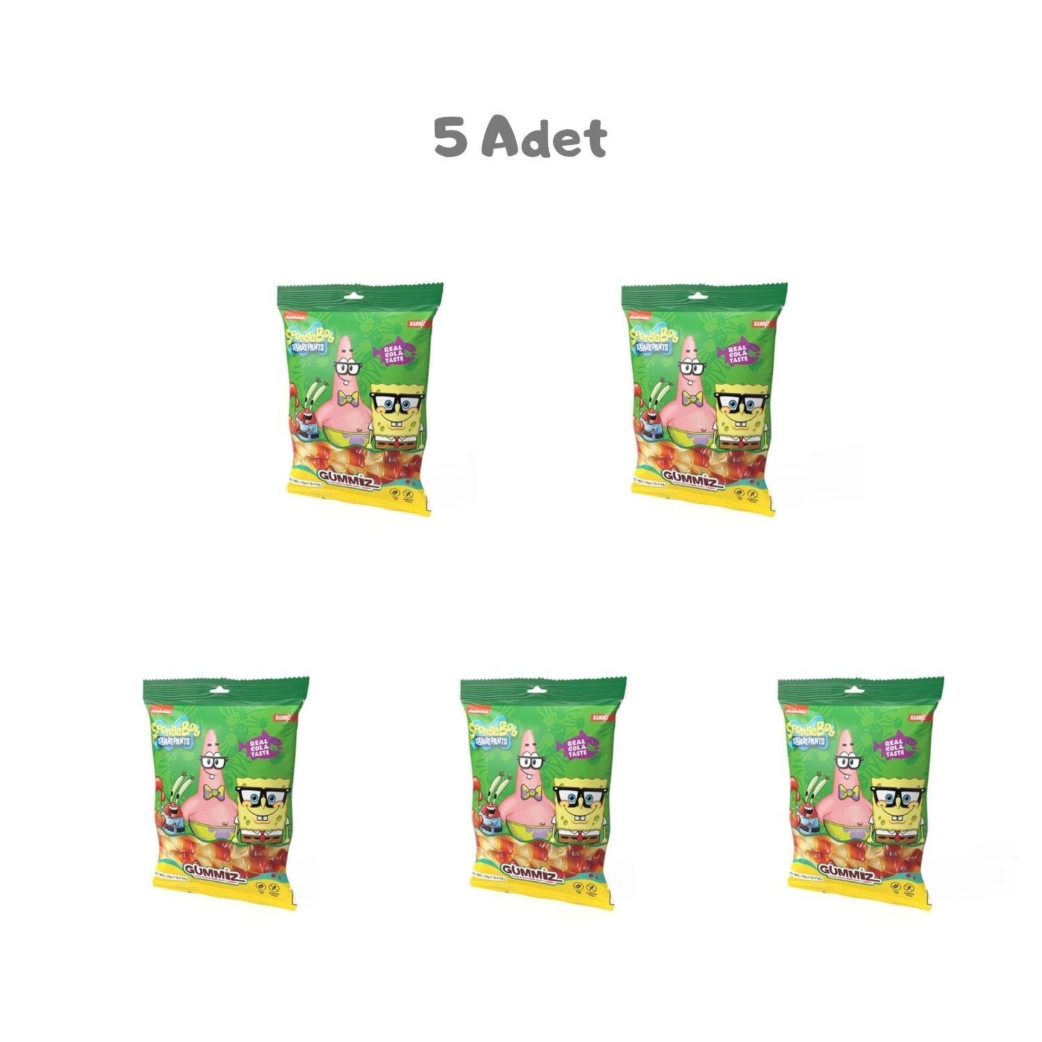 Gummiz Sponge Bob Cola Şekerleme (70 Gr) 5 Adet