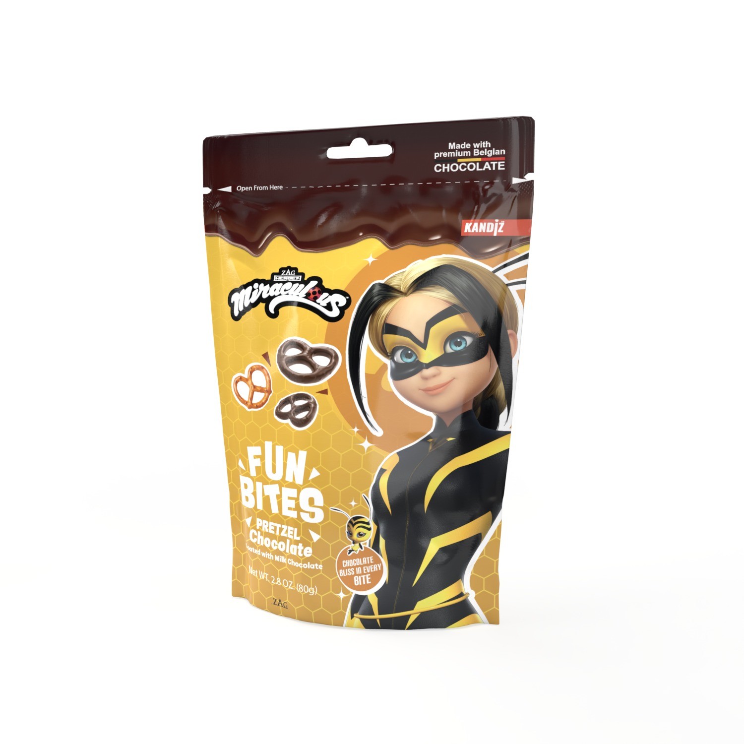 Fun Bites Miraculous Choco Pretzel 80g