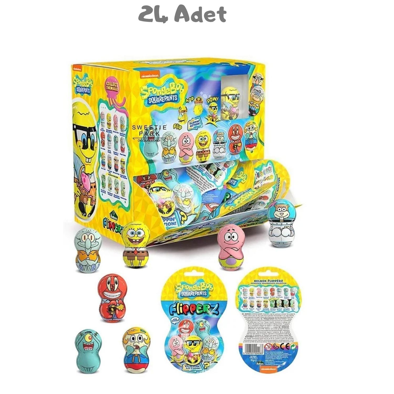 Sponge Bob Flipperz (10 Gr) 24 Adet