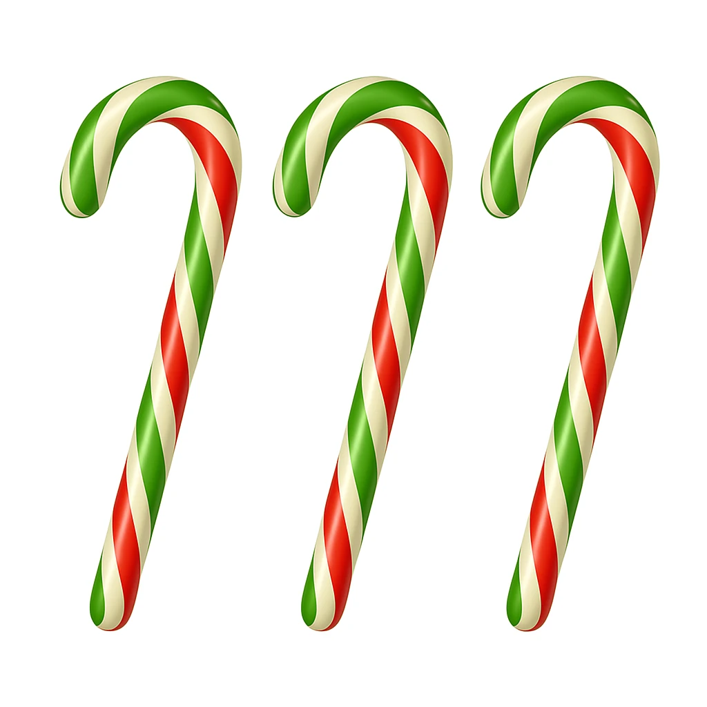 CandyZoo Yılbaşı Baston Şeker 30 Gr. 3 Adet