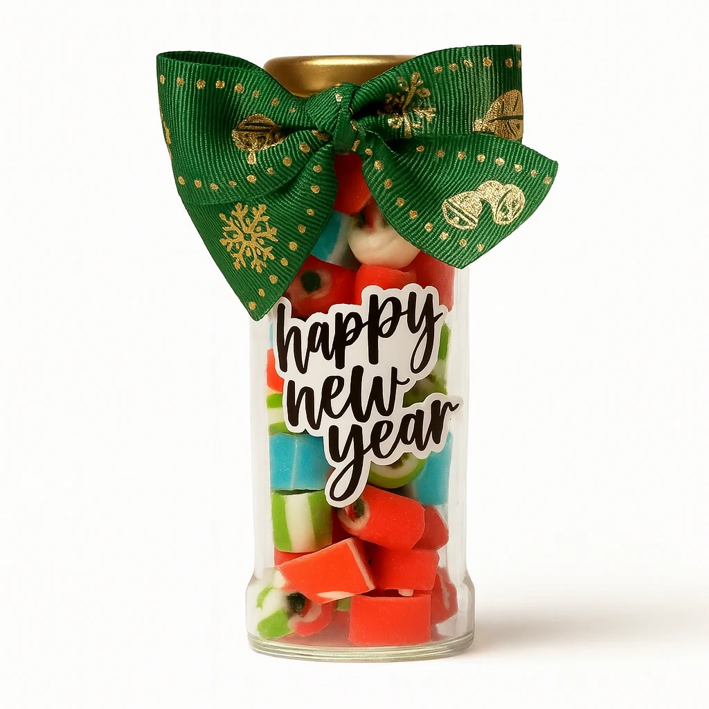 CandyZoo Kavanoz Şeker Fiyonklu Yılbaşı 70g 1 Adet