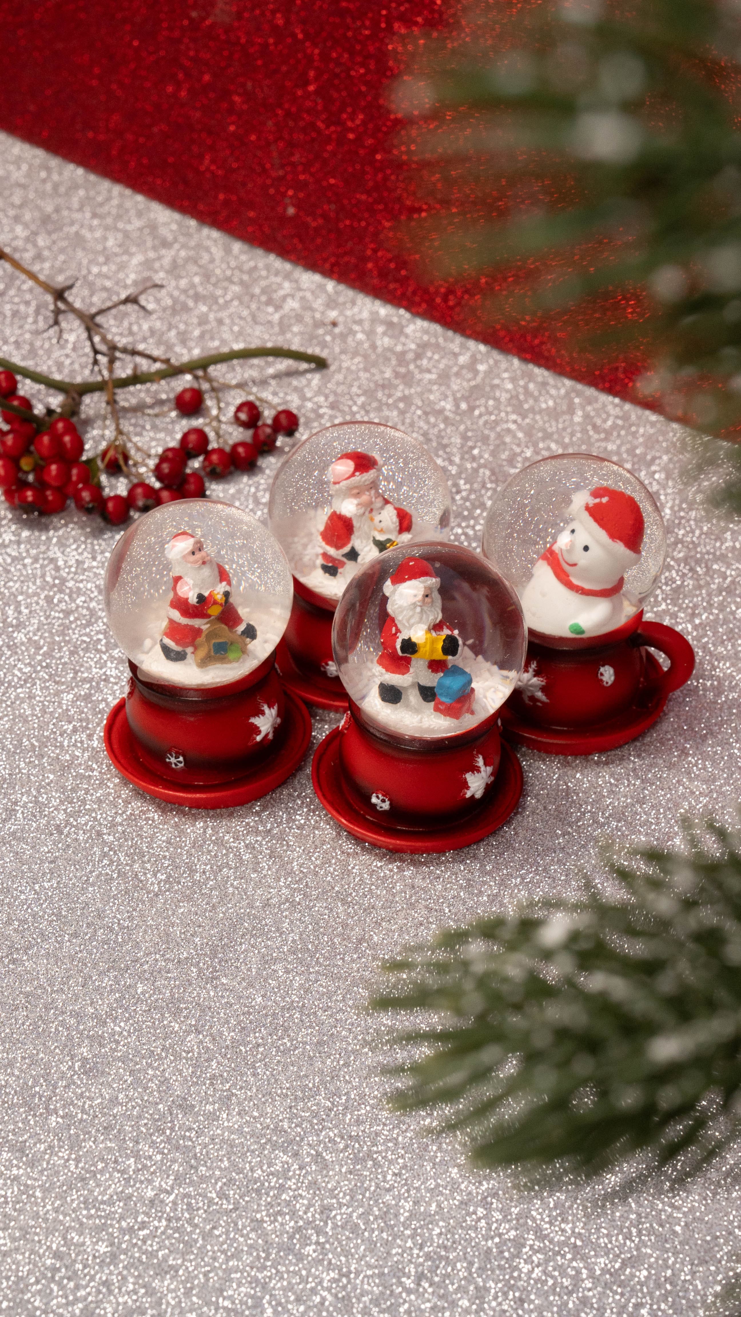 Taros Küçük Boy Yılbaşı Fincanlı Kar Küresi (9379) 1 Adet