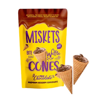 Miskets Sütlü Çikolatalı Mini Kornet 70g