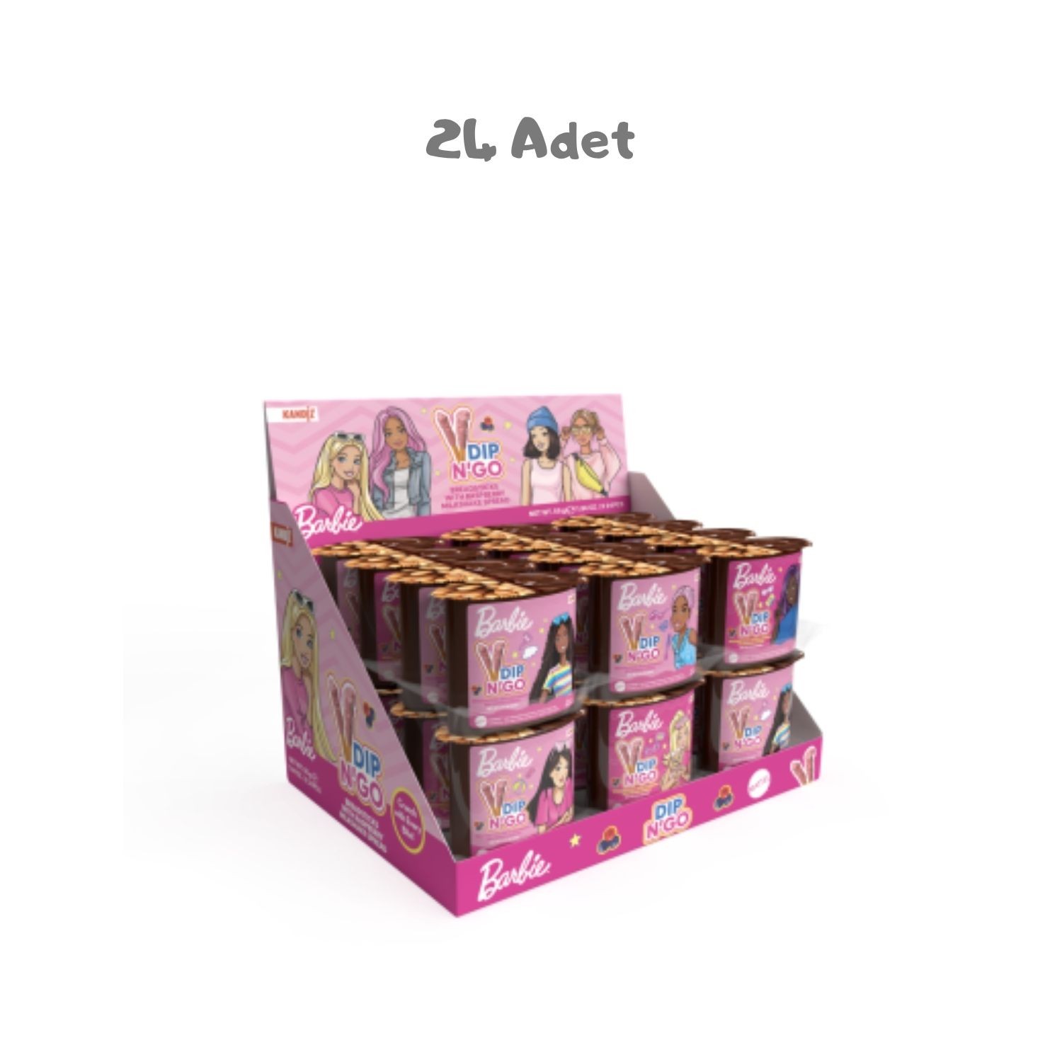 Barbie Dipn Go Raspberry Milkshake Candy 55g 24 Adet
