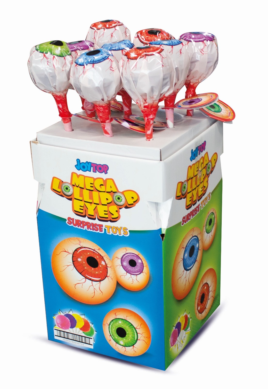 Joytop Eyes Mega Lollipop Sour With Surprise Toys 55 Gr.