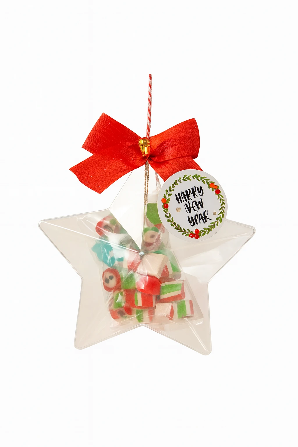 CandyZoo Yıldız Ağaç Süsü Şeker Yılbaşı 50g 1 Adet