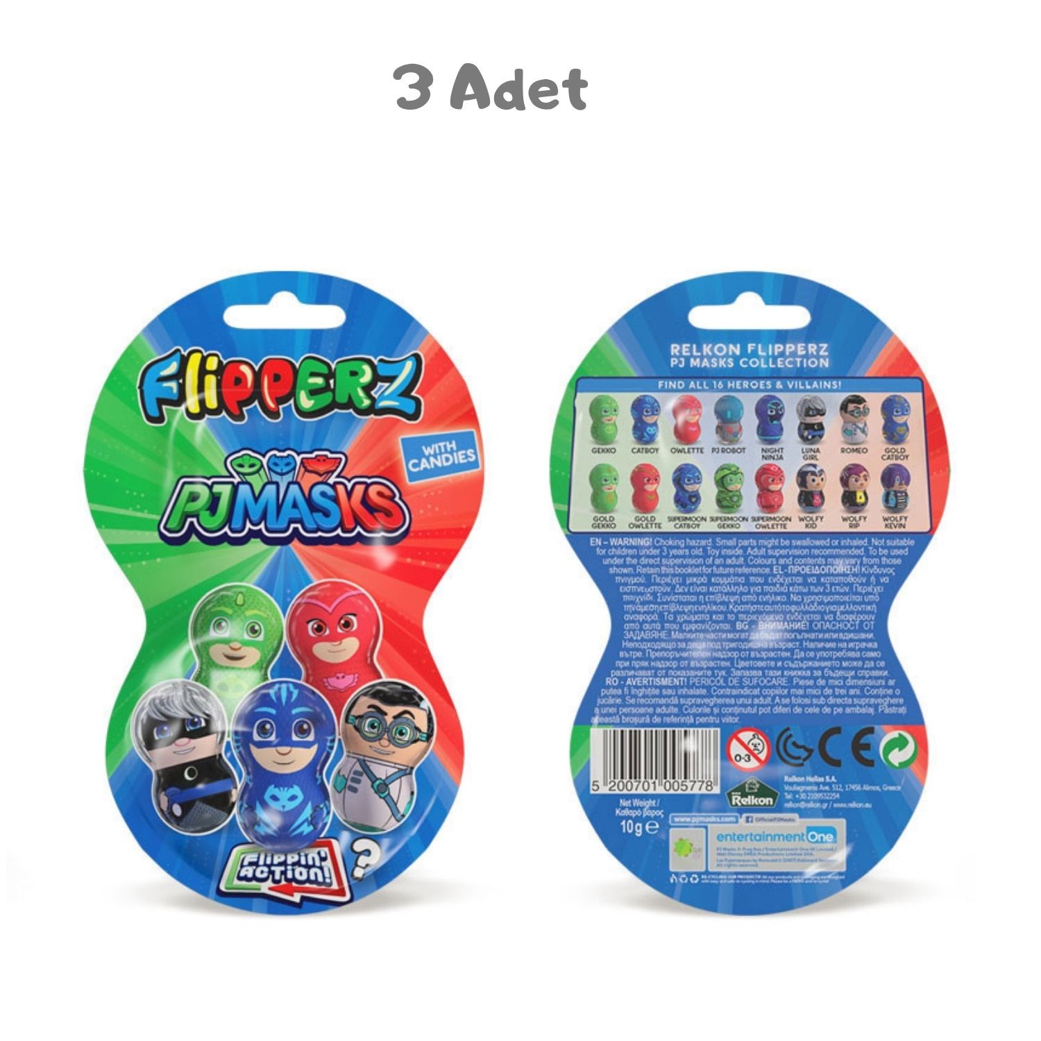Pj Masks Flipperz (10 Gr) 3 Adet