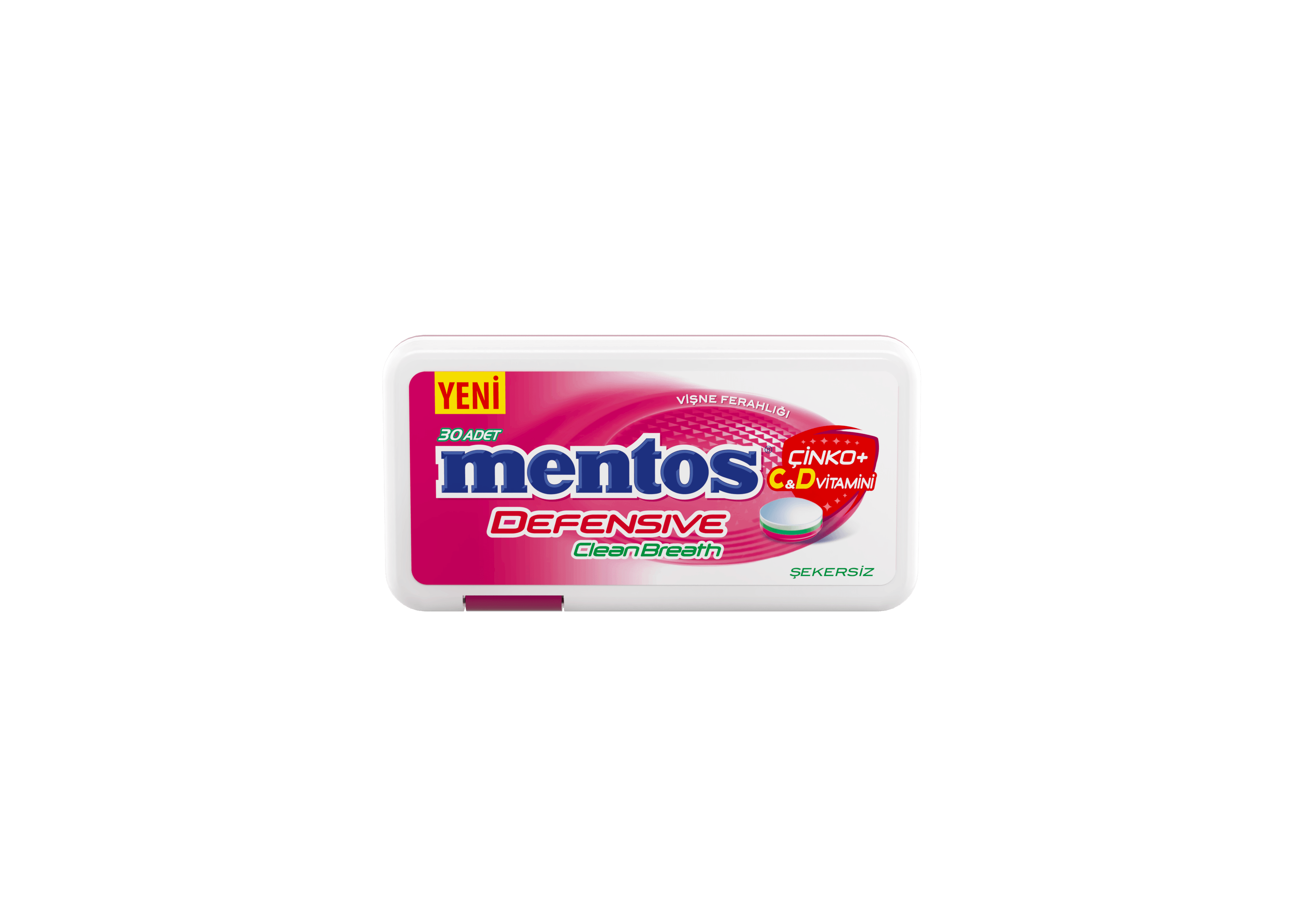 Mentos Clean Breath Vişne VitaminC Draje (21 Gr)