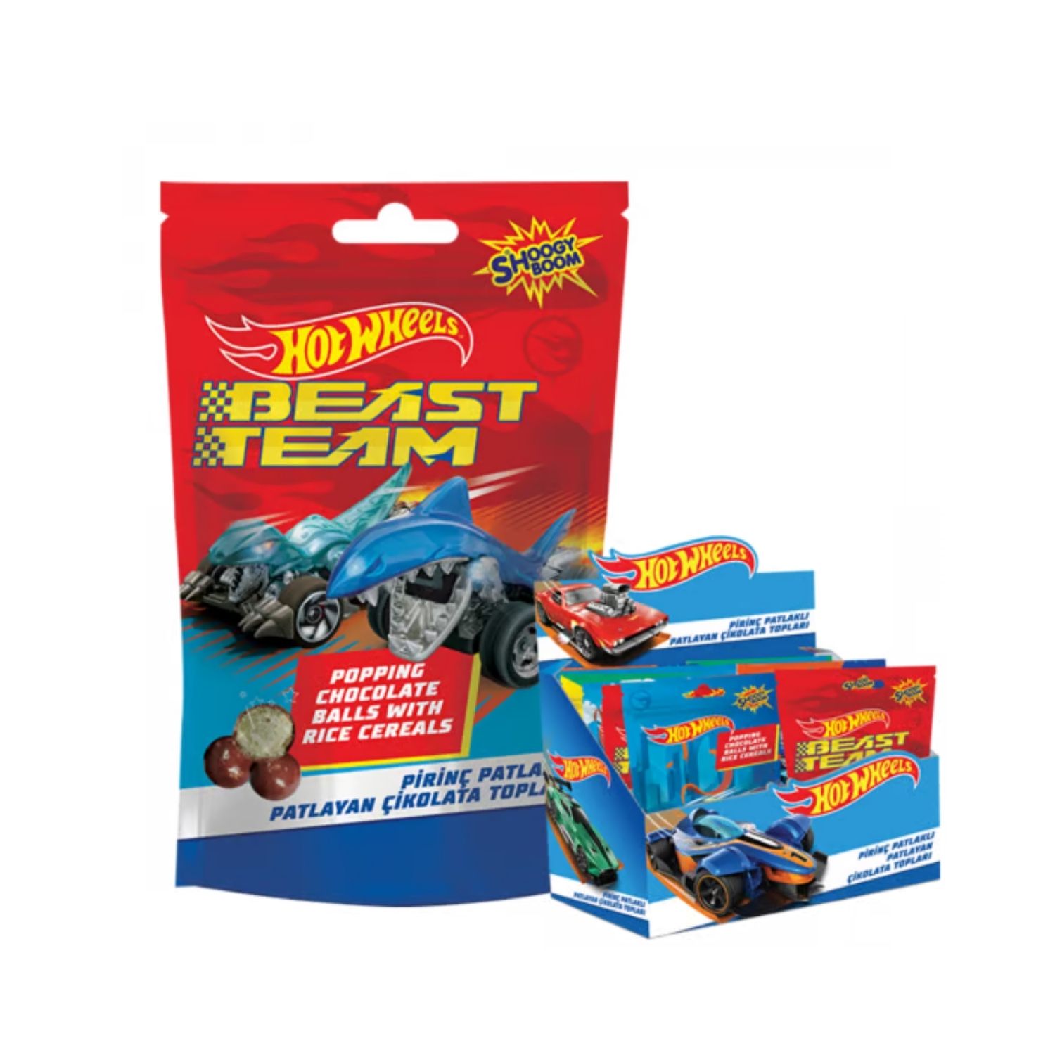 Hot Wheels Pirinç Patlaklı Patlayan Çikolata Topları 50g