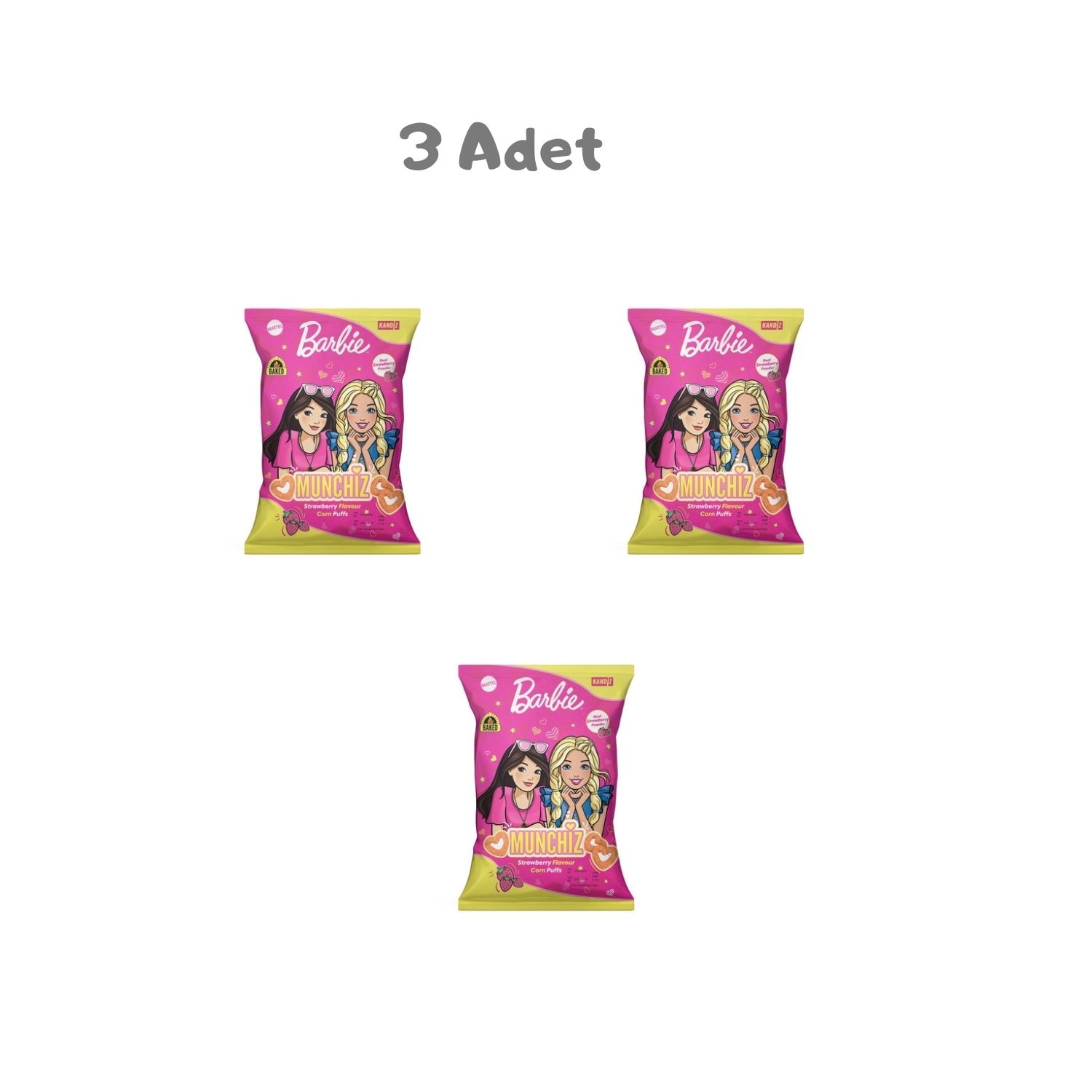 Munchiz Barbie Strawberry 40g 3 Adet