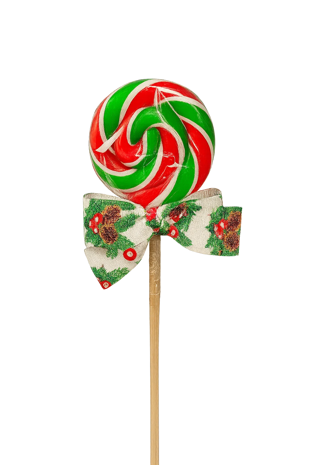 CandyZoo Kalp-Daire Lolipop Yılbaşı Süslü Şeker 40-45 Gr. 1 Adet