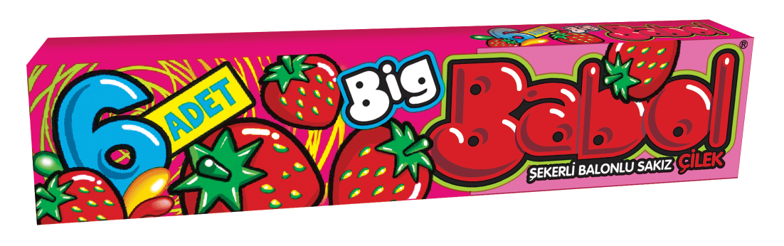 Big Babol Stick Çilek Aromalı Balonlu Sakız (27 Gr)