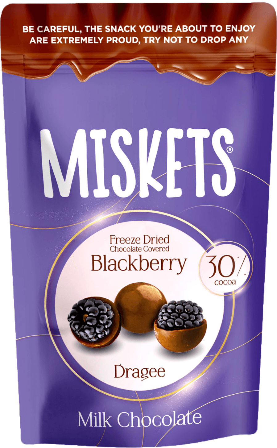 Miskets Sütlü Çikolata Kaplı Freeze Dried Böğürtlen