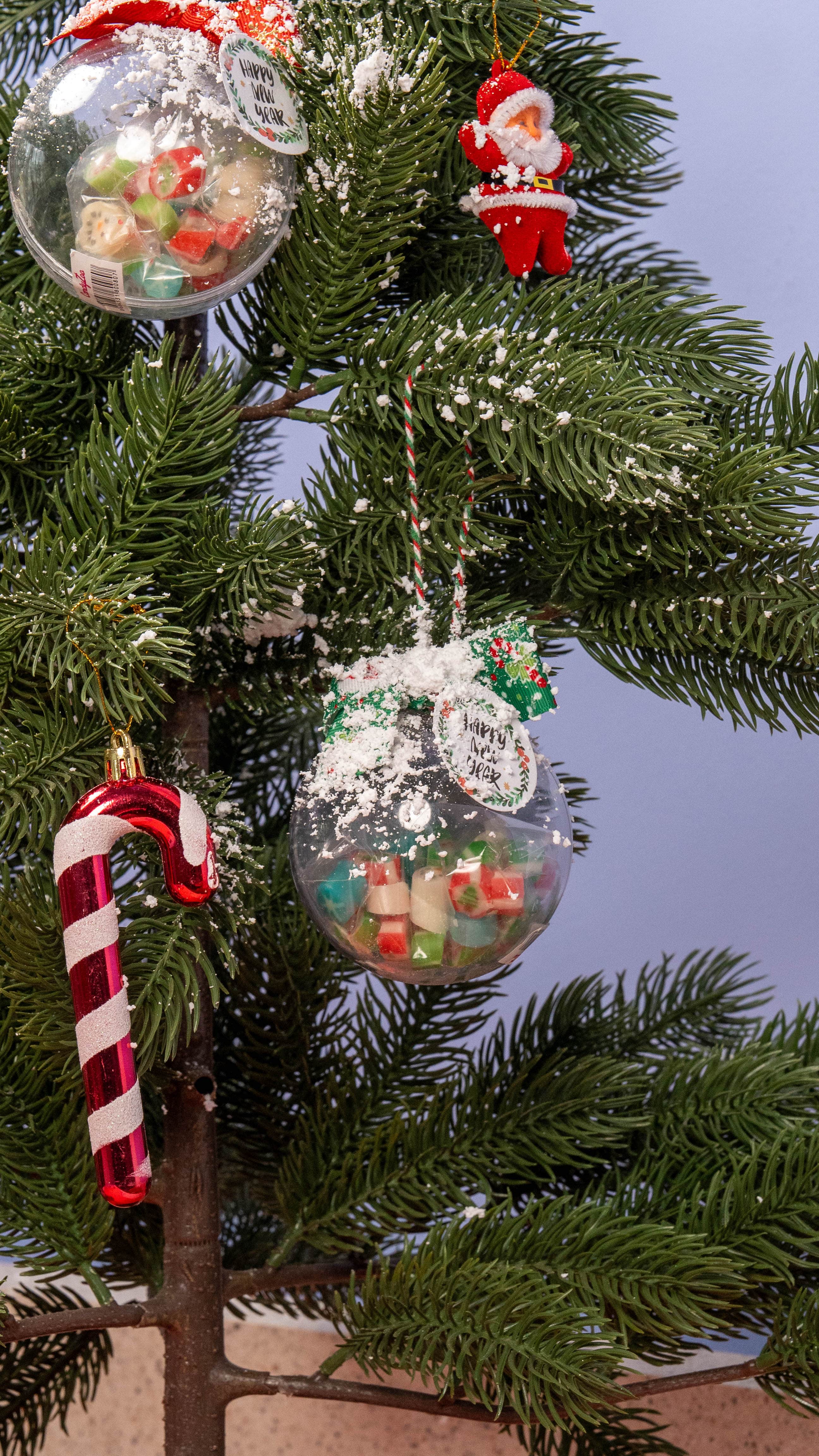 CandyZoo Küre Ağaç Süsü Şeker Yılbaşı 50g 1 Adet