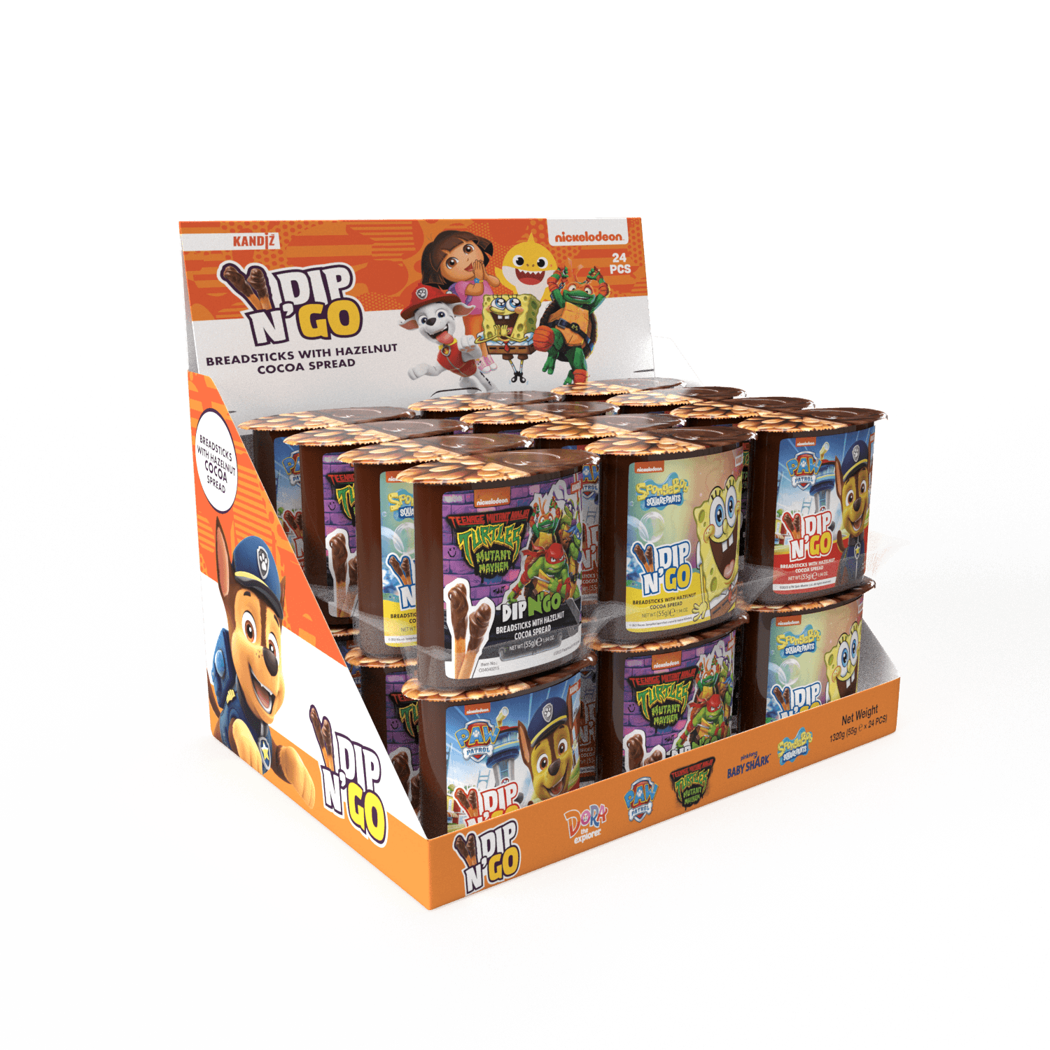 Nickelodeon Dipn Go Breadsticks (55 Gr) 1 Adet