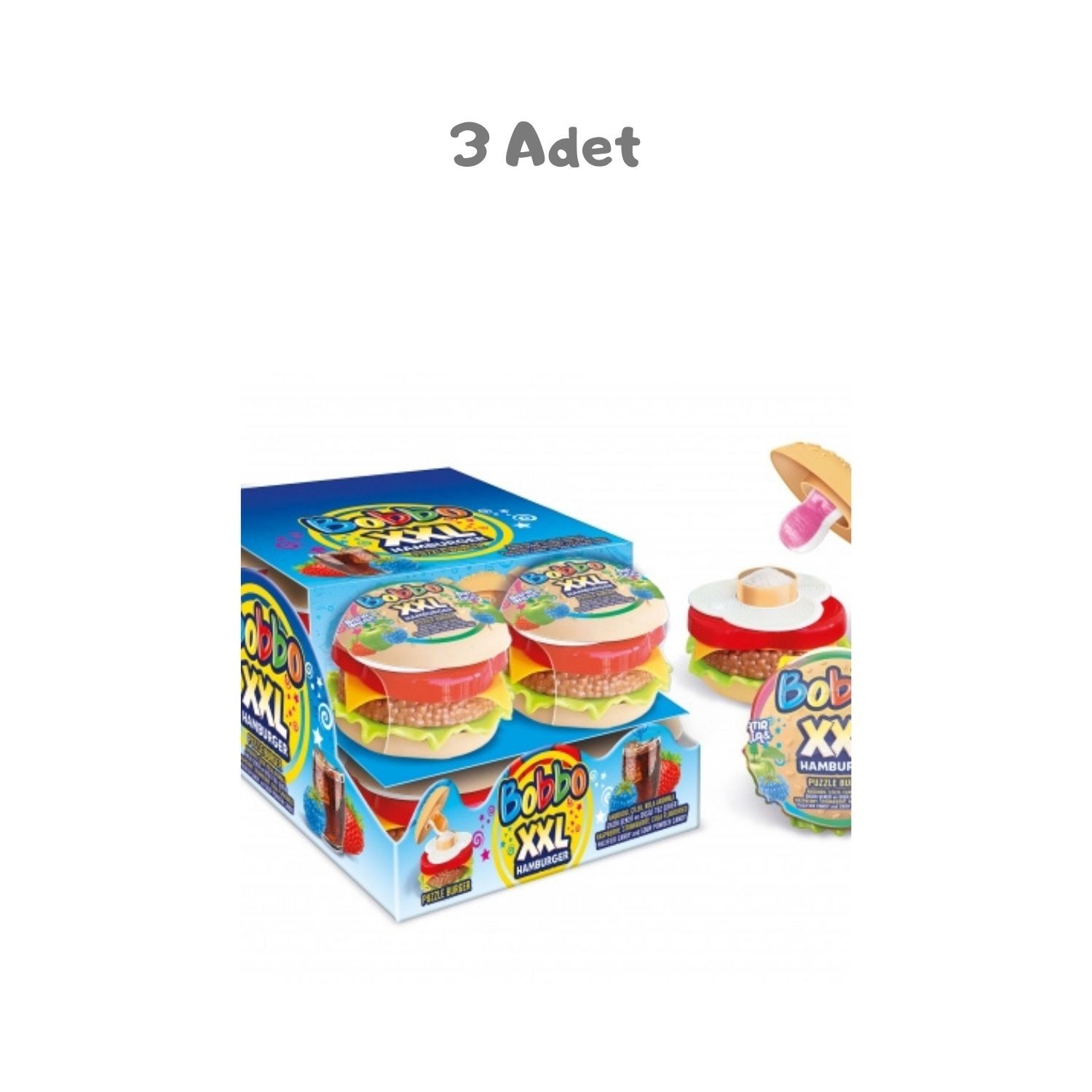 Bobbo XXL Hamburger (32 Gr) 3 Adet
