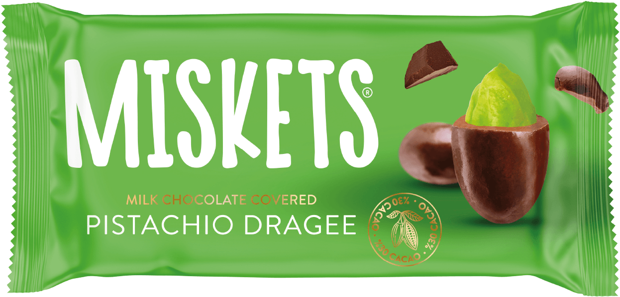 Miskets Sütlü Çikolata Kaplı Fıstık Draje (20 Gr)