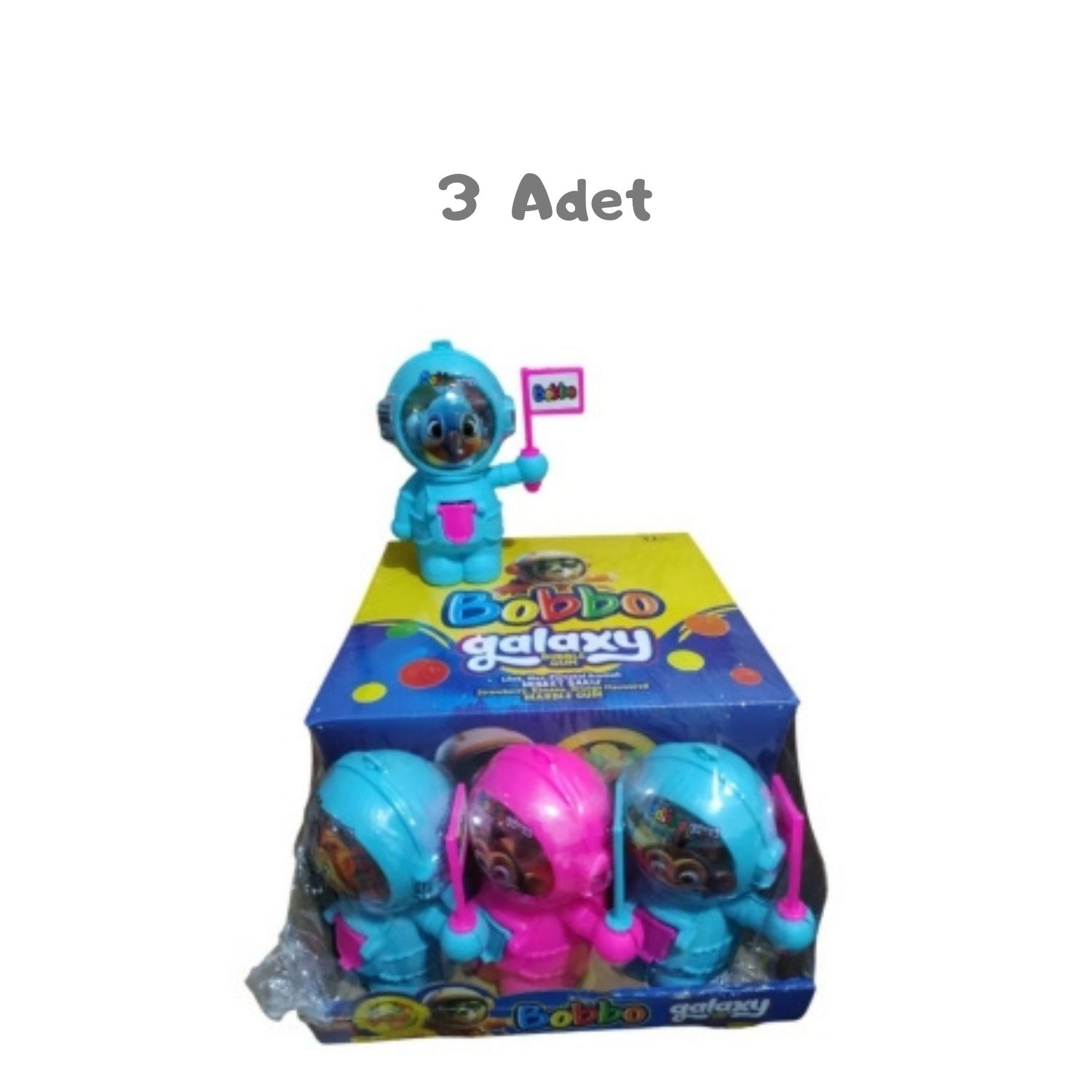 Bobbo Galaxy Bubble Gum 40g 3 Adet