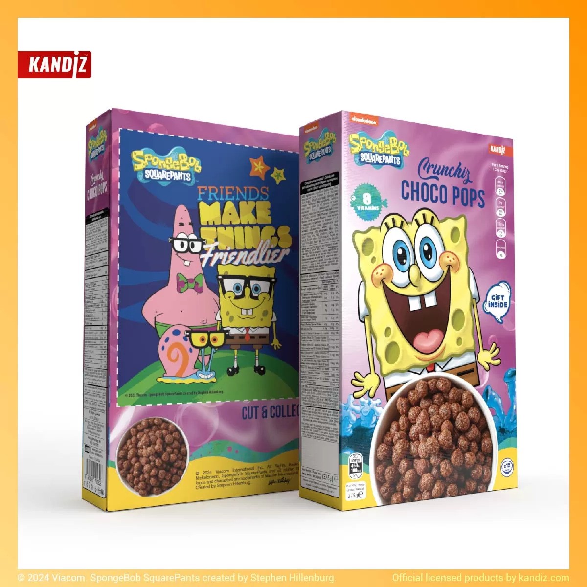 Crunchiz Choco Pops Sponge Bob 375g