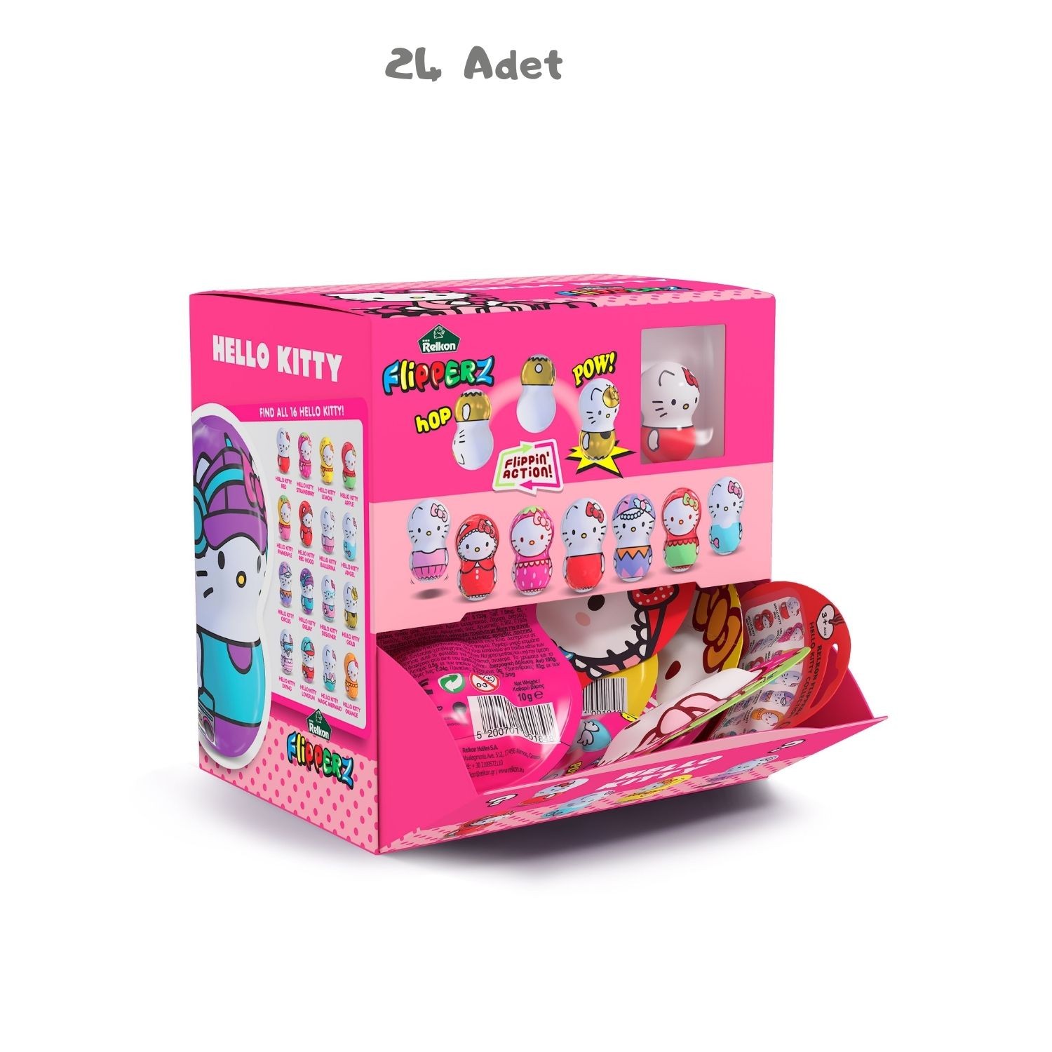 Hello Kitty Flipperz 1. Seri (10 Gr) 24 Adet