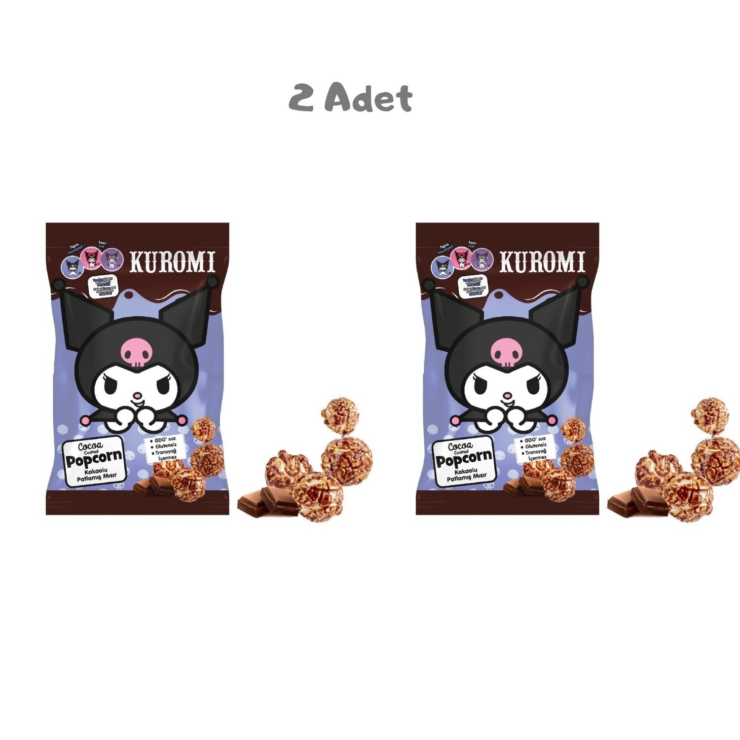 Kuromi Çikolatalı Patlamış Mısır 50g 2 Adet