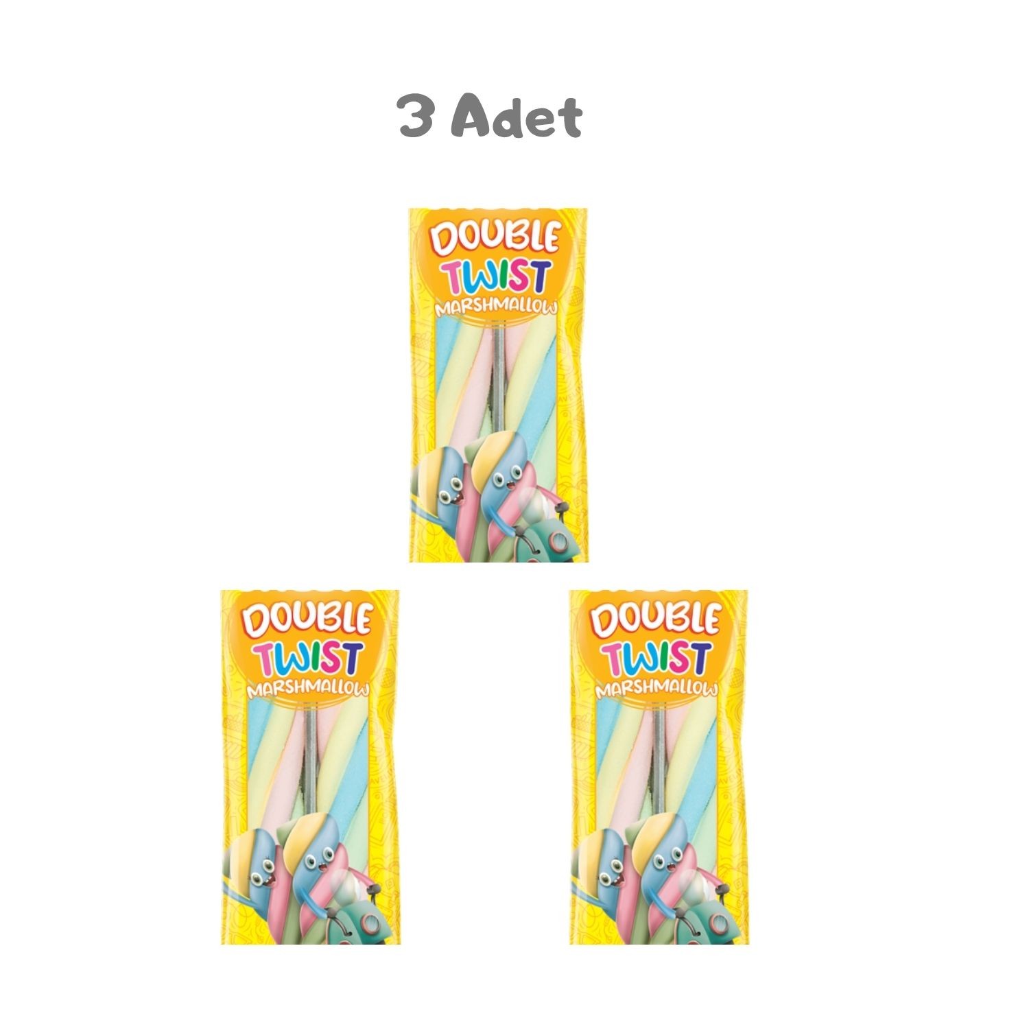 Sweeto Double Twist Marshmallow 23 Gr. 3 Adet