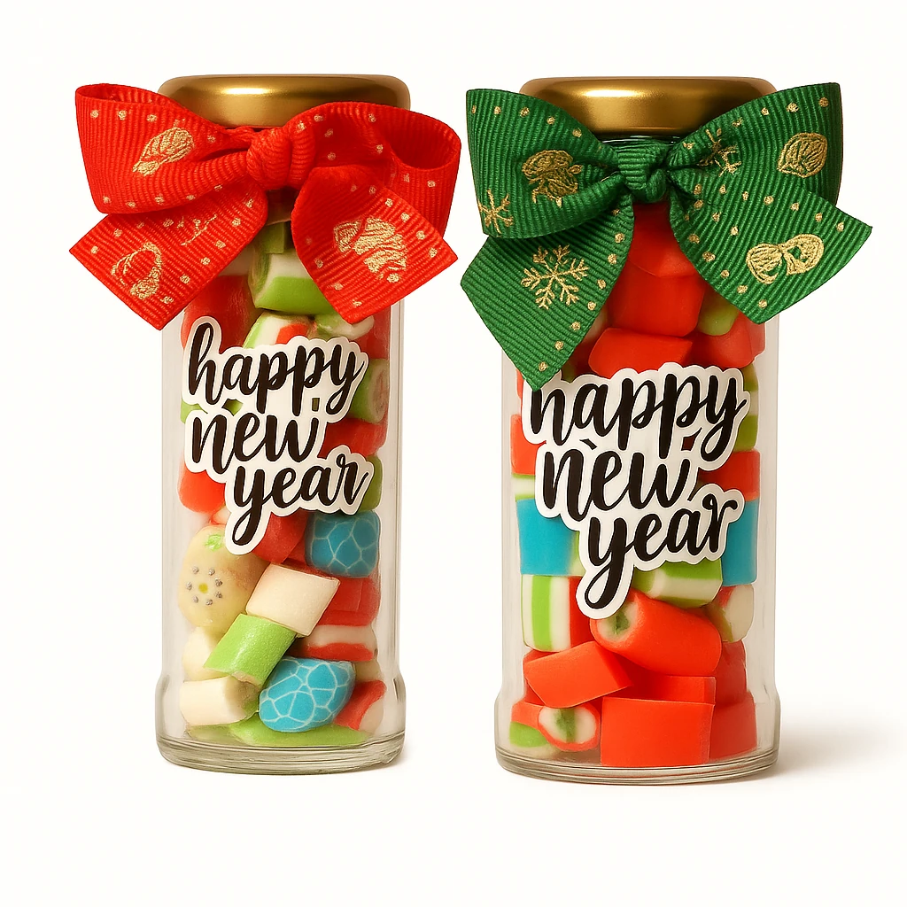 CandyZoo Kavanoz Şeker Fiyonklu Yılbaşı 70g 2 Adet