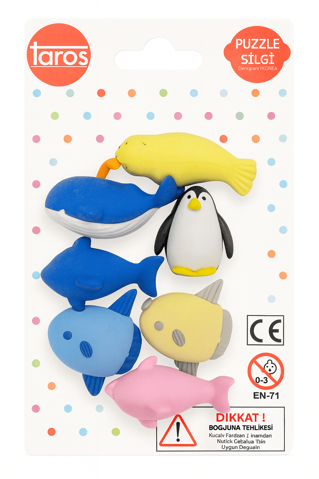 Taros Okyanus Canlıları 1 Puzzle Silgi