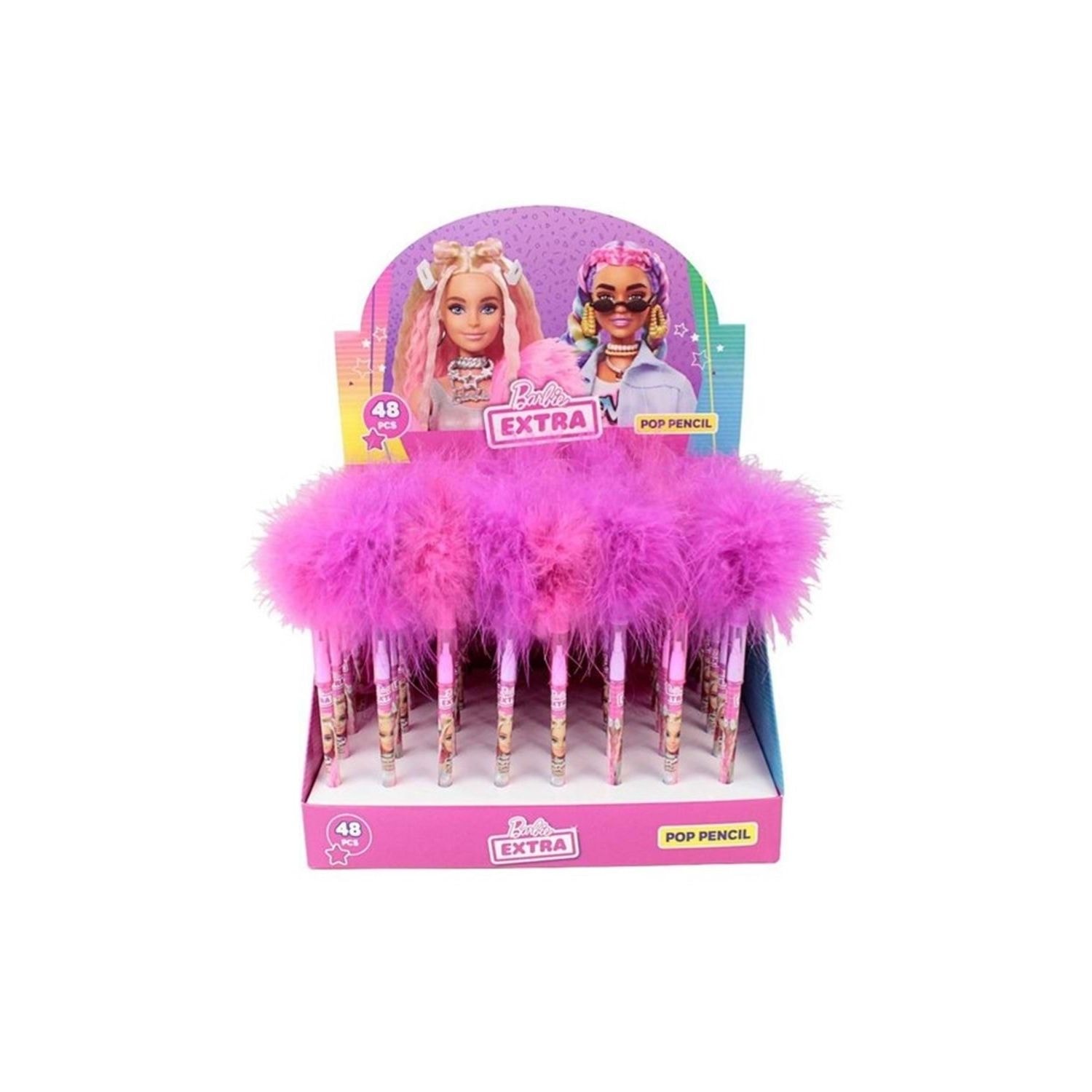 Barbie Tüylü Geçmeli Kurşun Kalem 1 Adet