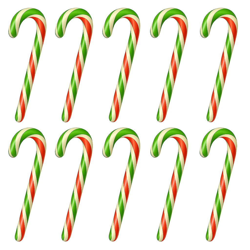 CandyZoo Yılbaşı Baston Şeker 30 Gr. 10 Adet