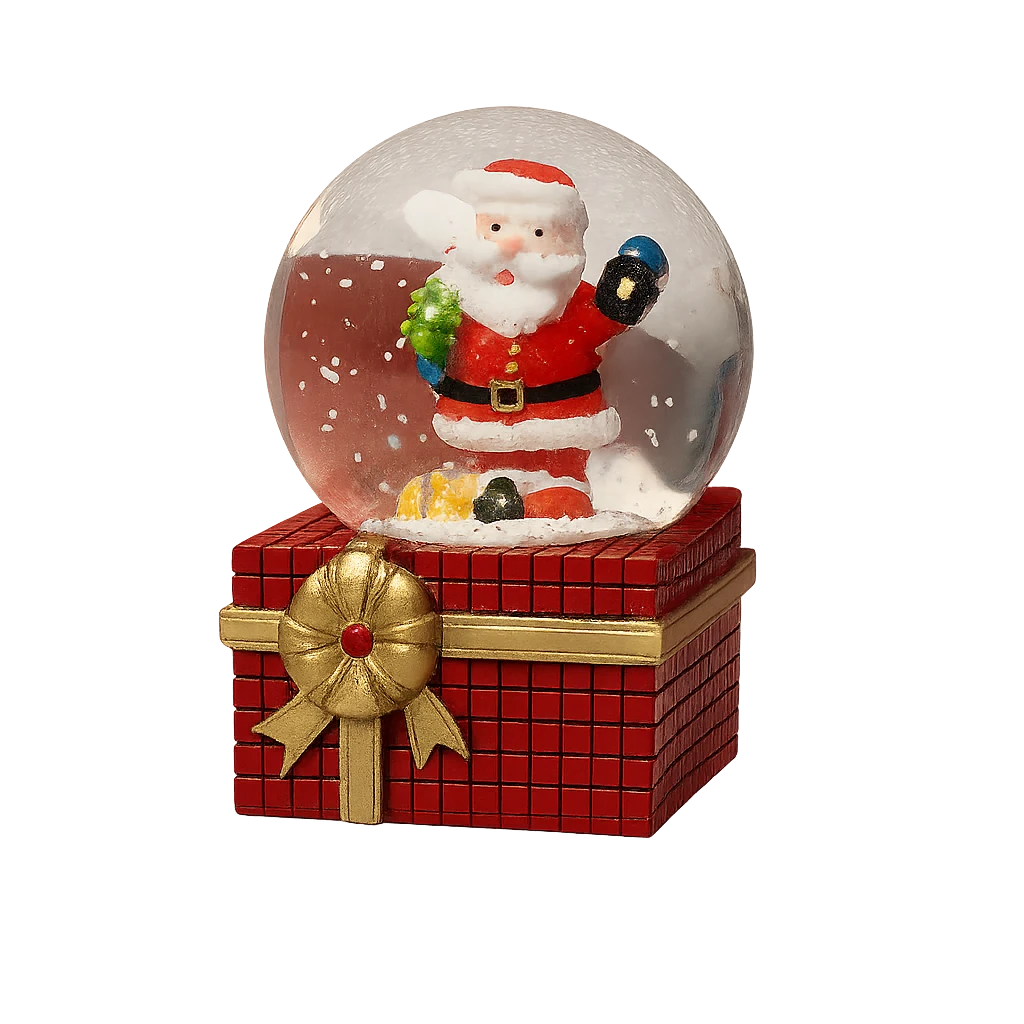 Taros Orta Boy Hediye Fiyonklu Yılbaşı Işıklı Kar Küresi (9425) 1 Adet