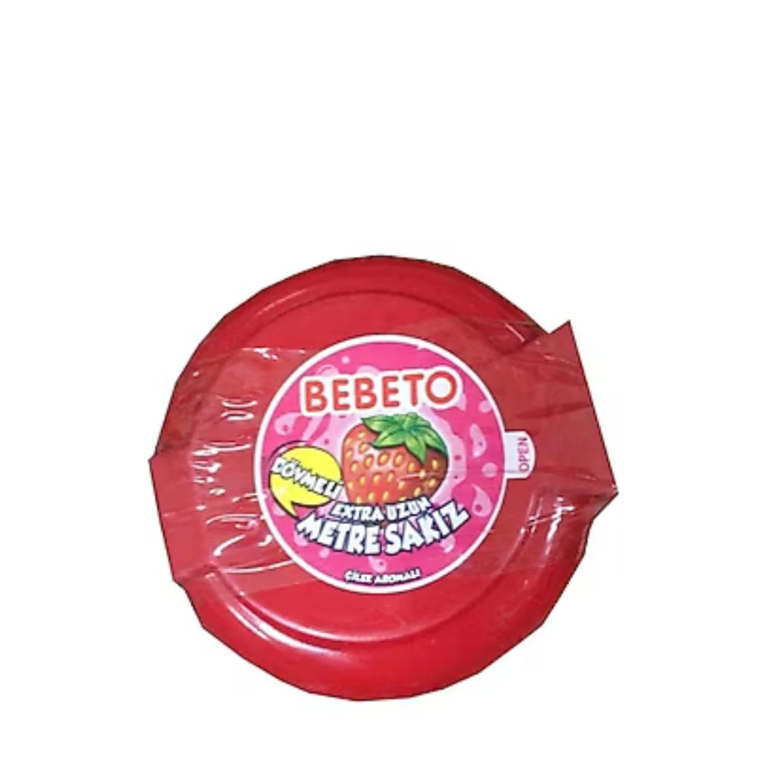 Bebeto Çilek Aromalı Ekstra Uzun Metre Sakız (25 Gr)