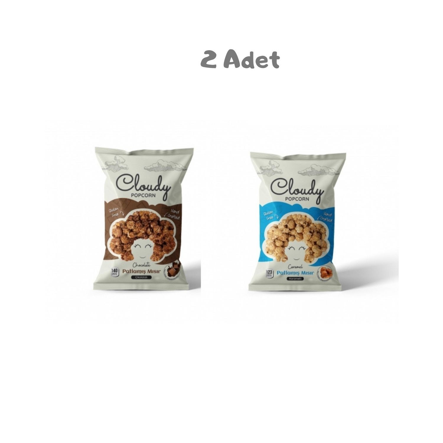 Cloudy Çikolata + Karamel Popcorn (2'li Paket)