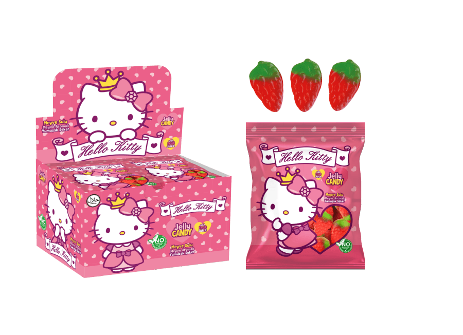 Hello Kitty Çilek Meyve Aromalı Yumuşak Şeker 40 Gr. 1 Adet