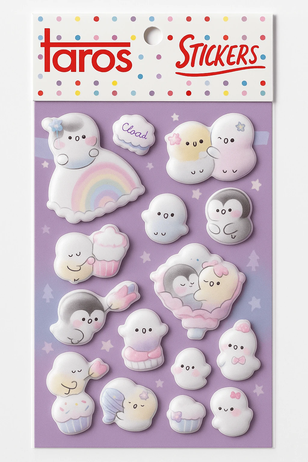 Taros Happy Penguen Puffy Sticker (9259)