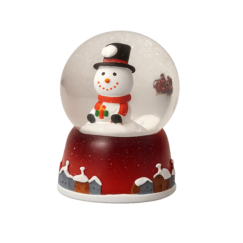 Taros Orta Boy Işıklı Kardan Adam Kar Küresi (9348)