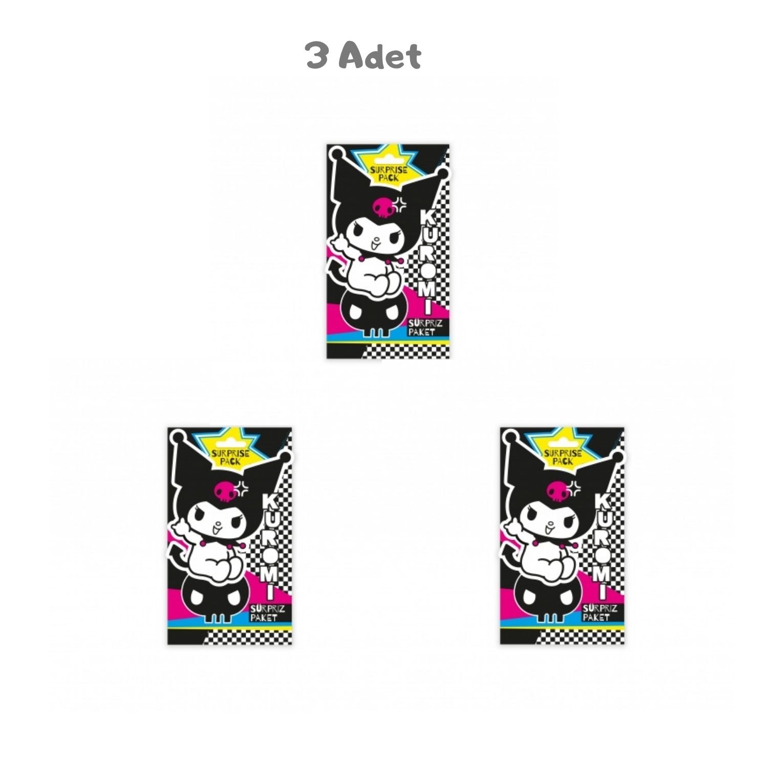 Kuromi Sürpriz Paket 8 Gr. 3 Adet