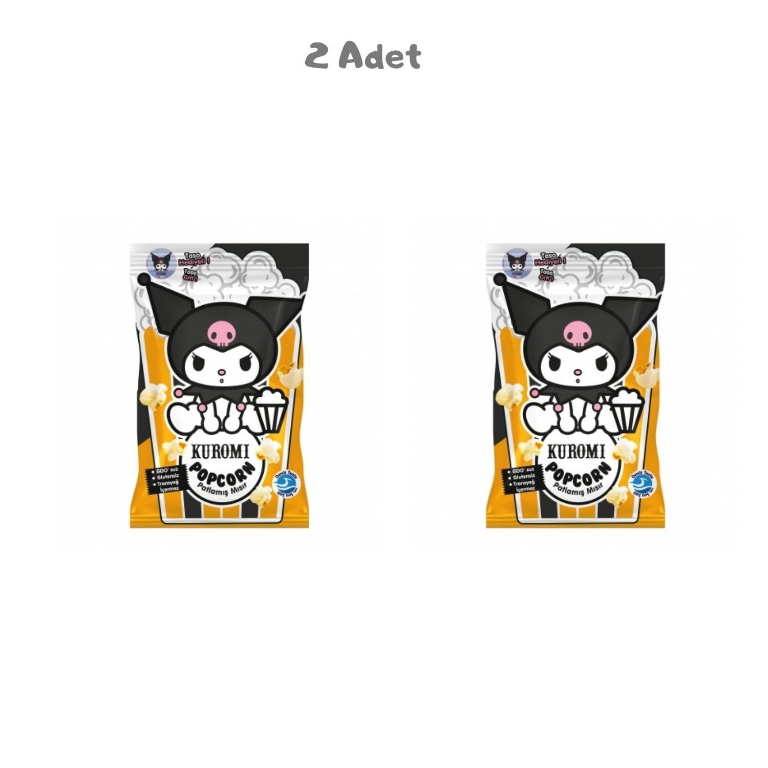 Kuromi Sade Patlamış Mısır 60g 2 Adet