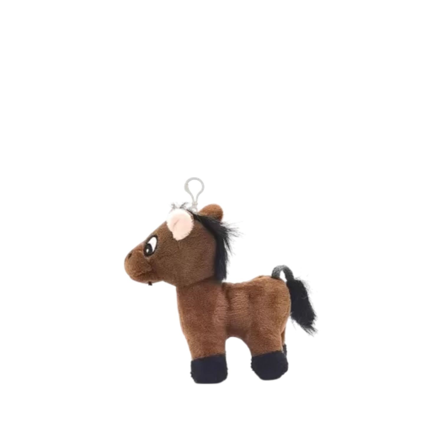 Eşek Peluş Oyuncak Anahtarlık Kahverengi 12 cm