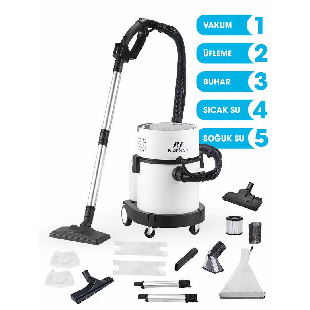 RLZ-208 Buharlı Temizlik Robotu Vakumlu Halı Koltuk Yıkama 1200W