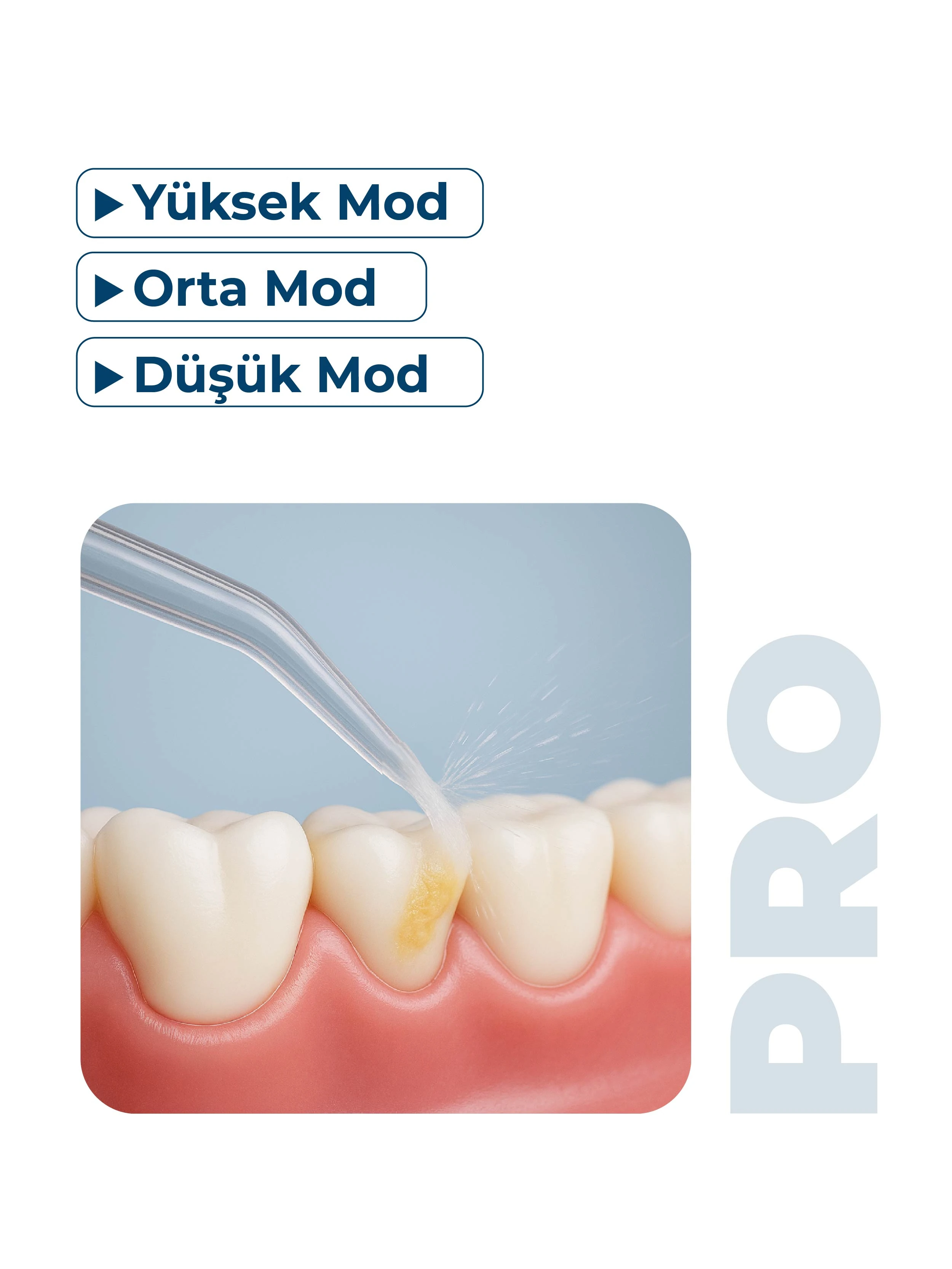 AquaDent Pro Şarjlı Ağız Duşu | 4 Başlıklı Diş Arası Temizleme Cihazı