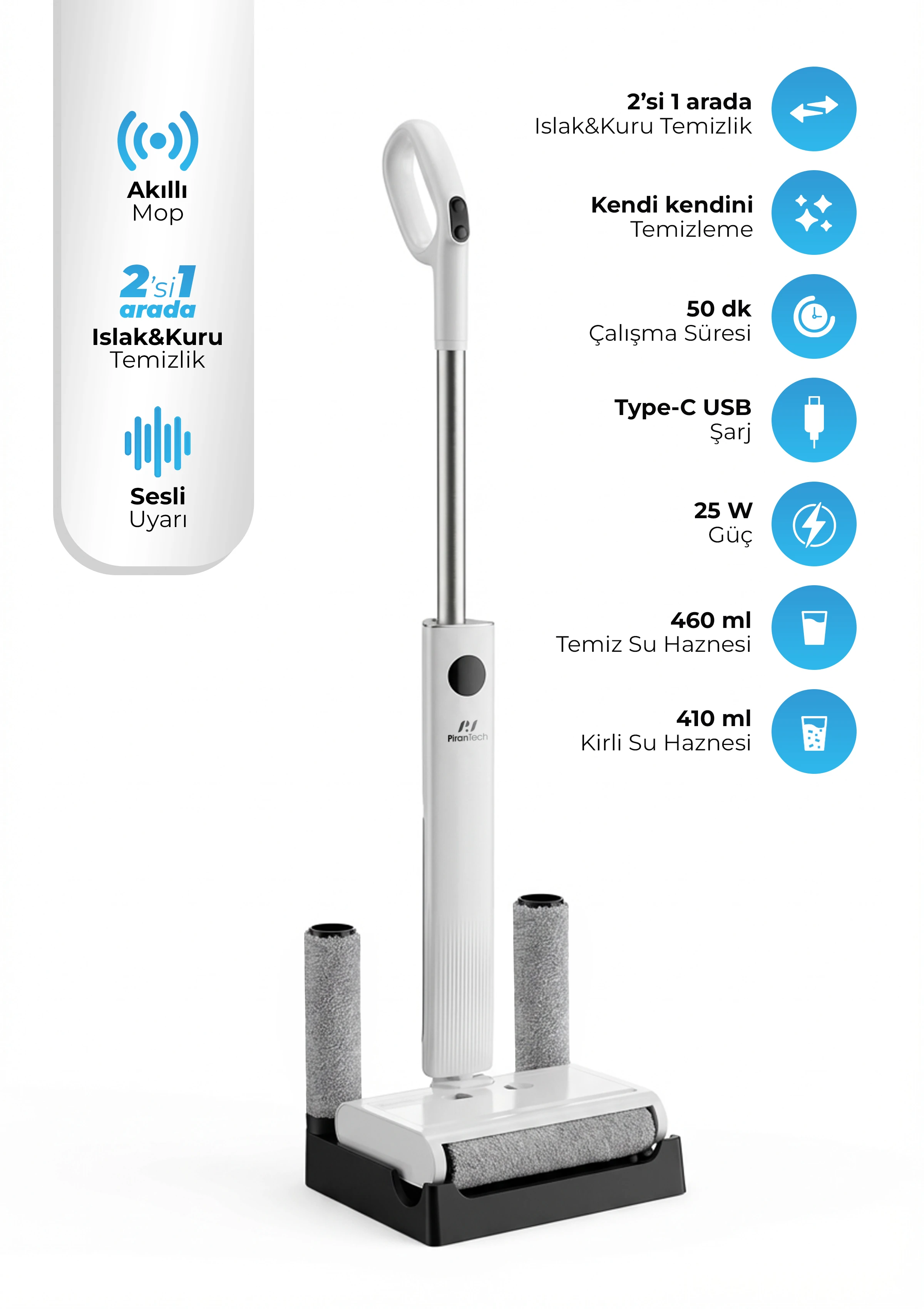 PiranTech M-210 Islak & Kuru Zemin Temizleyici